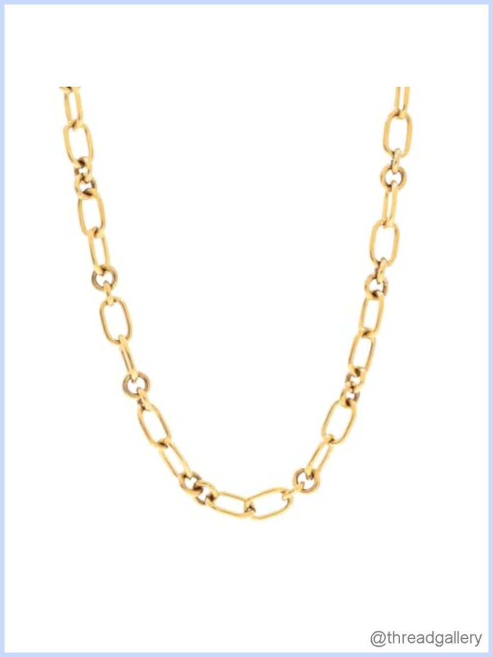 Womens Gold Necklace 14K Golden PVD Coating Waterproof Stainless Steel Chain